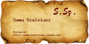 Samu Szalviusz névjegykártya